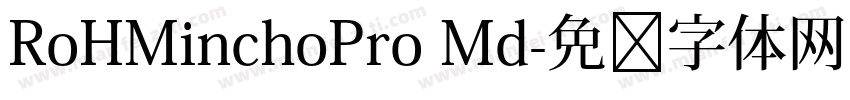 RoHMinchoPro Md字体转换